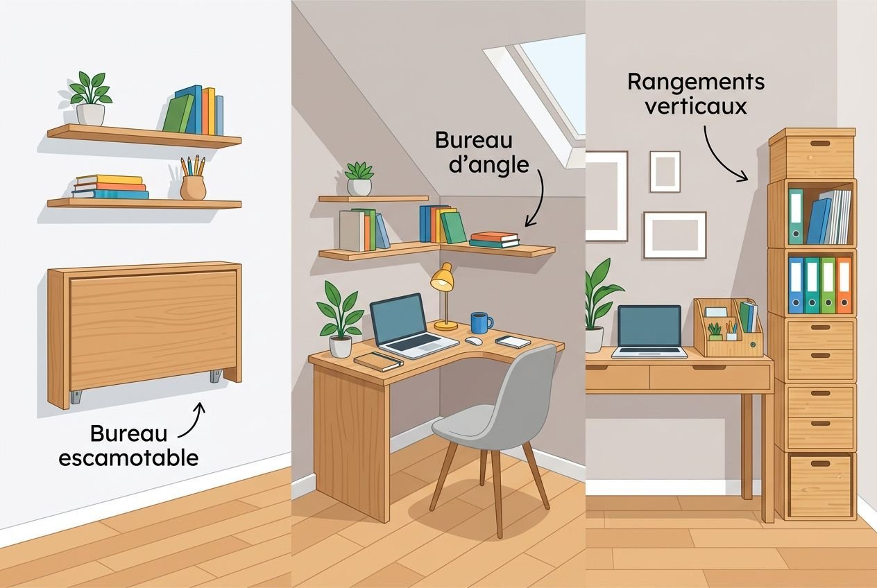 Solutions d'aménagement petit espace bureau