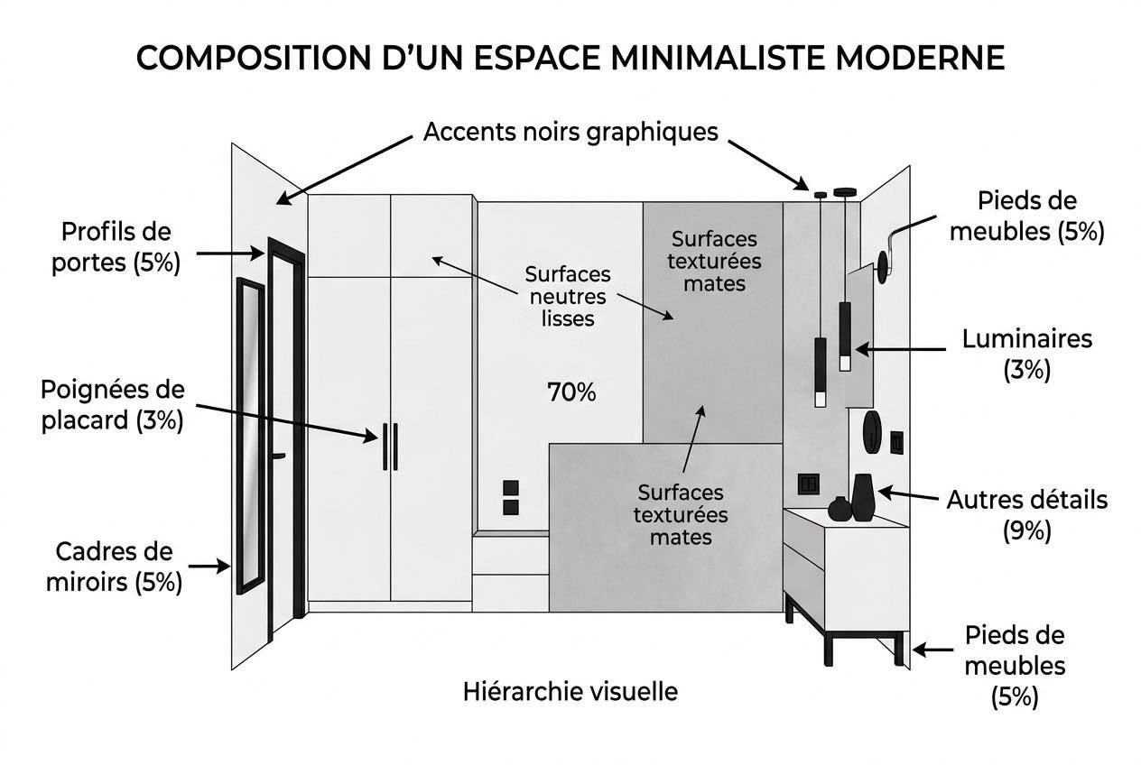 Stratégie contraste graphique minimaliste
